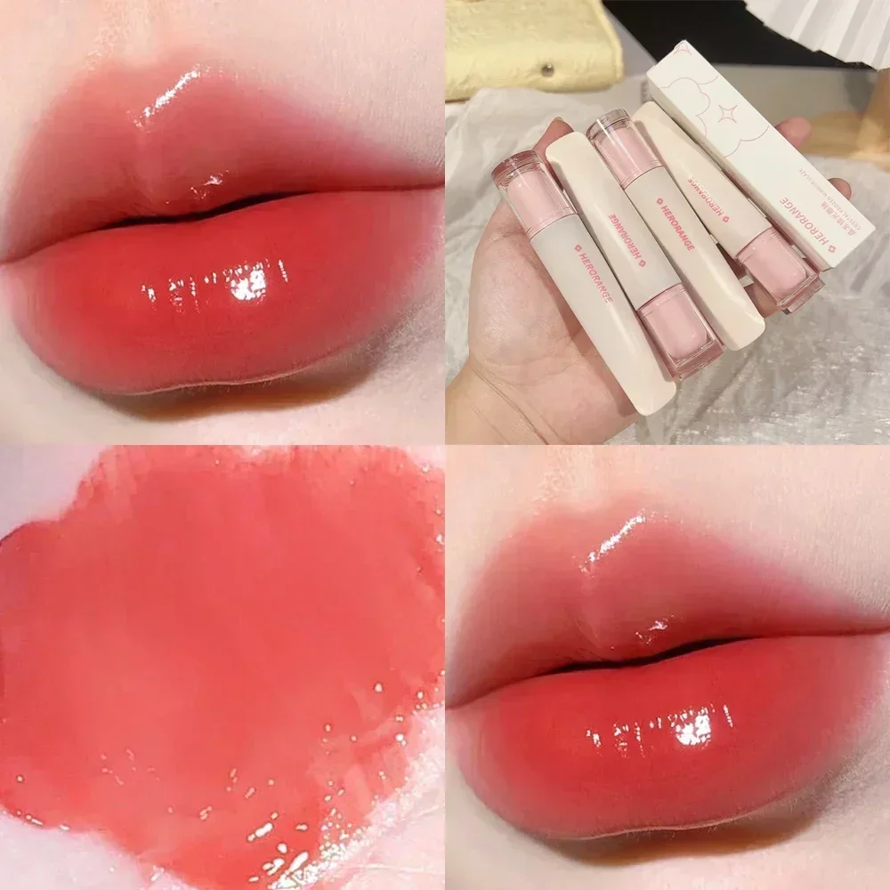 Crystal Jelly Lip Gloss Mirror Water Sexy Red Liquid Lipstick Moisturizing Lasting Lip Plumper Lip Tint Makeup Korean Cosmetics