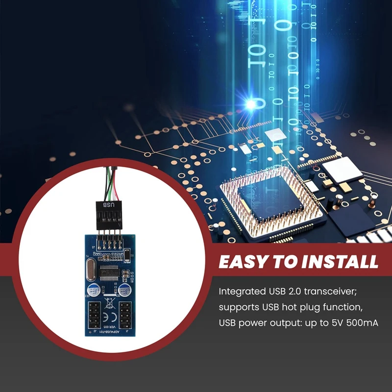 9-контактный USB-разъем, штекер от 1 до 2/4, Женский Удлинительный кабель, карта рабочего стола, 9-контактный телефон, USB 2,0, 9-контактный разъем, адаптер