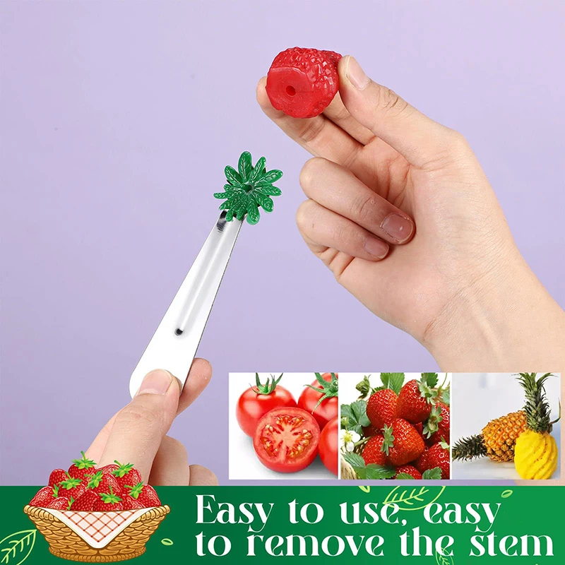Portable Tomato Top Stem Remover Tomato Stalks Tomato Corer Tool Strawberry Stainless Steel Corer Remover Tool Remover Ergonomic