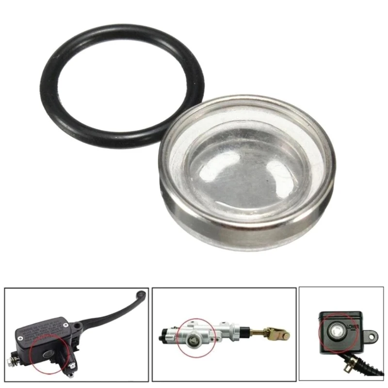 Motorcycle Sight Glass and Gasket 18mm 12mm 10mm 14mm for Master Brake Cylinder Reservoir Dirt Bike Scooters