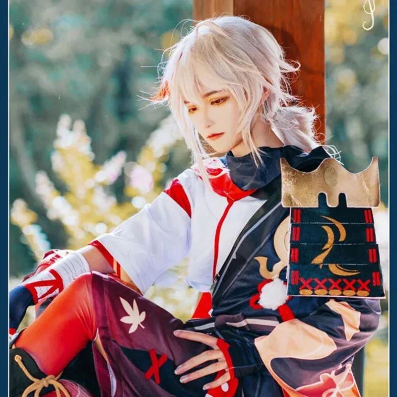 

Kaedehara Kazuha Costume Genshin Impact Kazuha Cosplay Kimono Warrior Full Uniform Wig Halloween Costume Carnival Suit XCHGF54JH