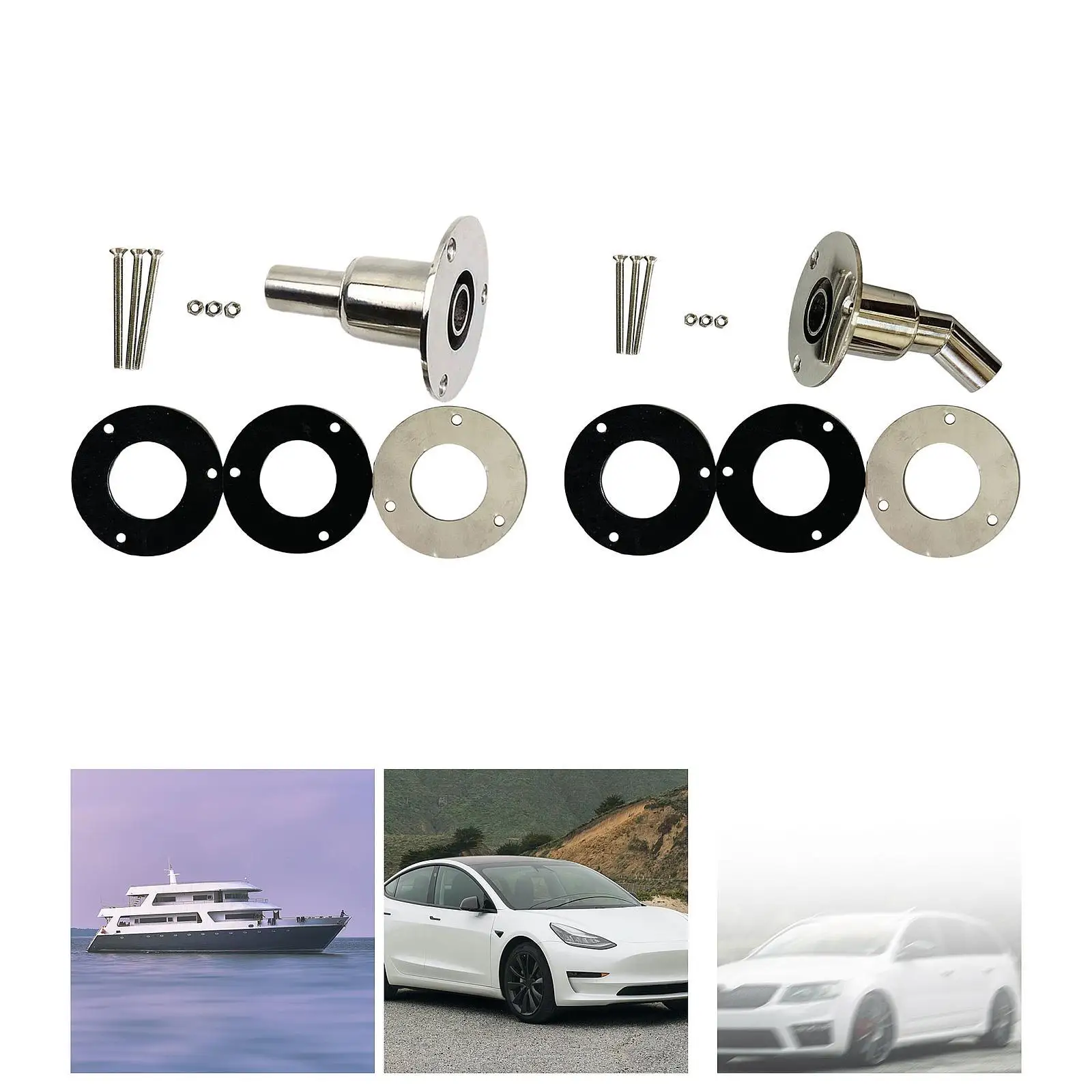 

Многофункциональное оборудование для фитинга выхлопной кожи через корпус с болтами и гайками, модифицированное выхлопное отверстие для морской лодки, автофургона, автомобильные насадки