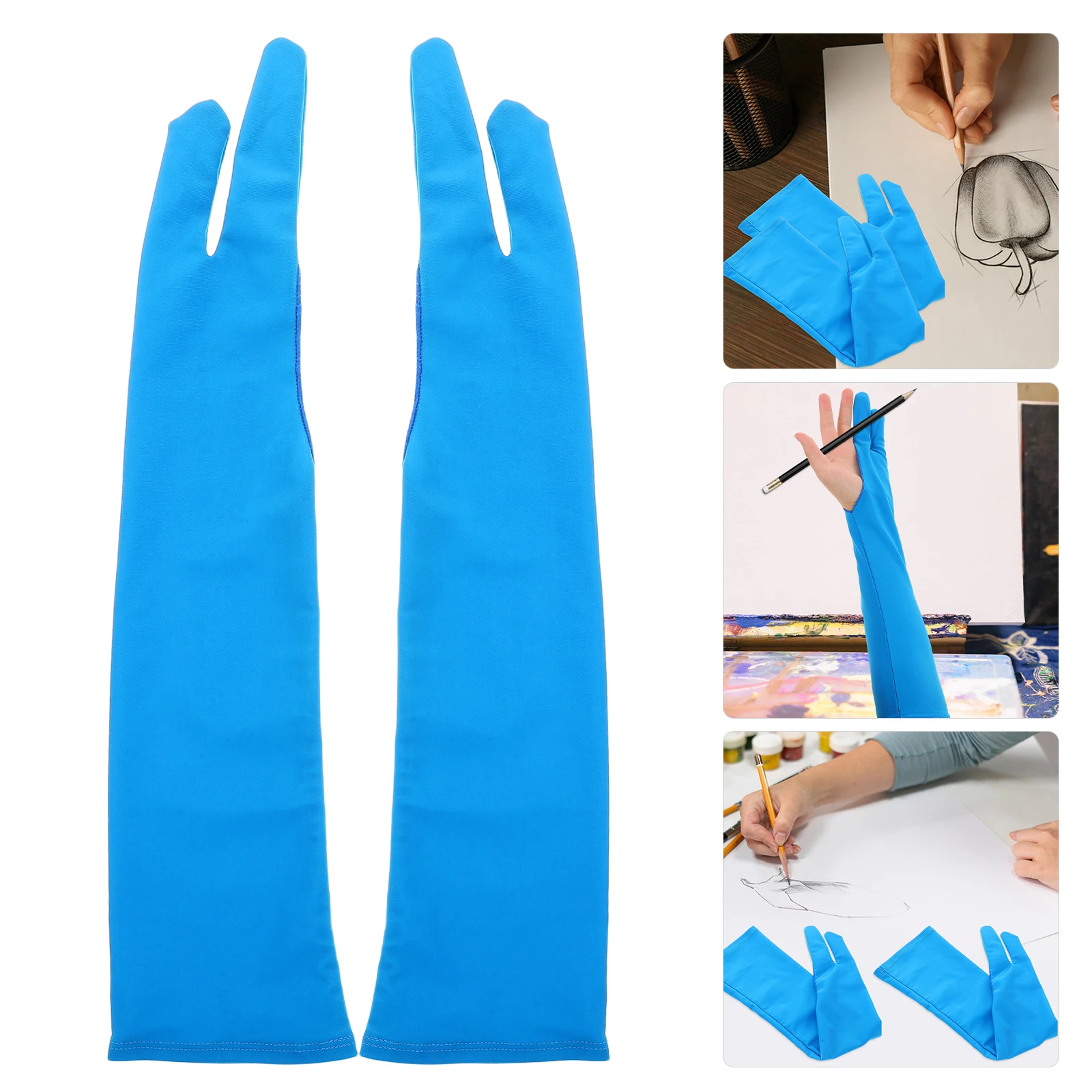 

Painting Gloves Anti Smudge Two-finger Drawing with Fingers Hand Holding for Artist Number Anti-touch
