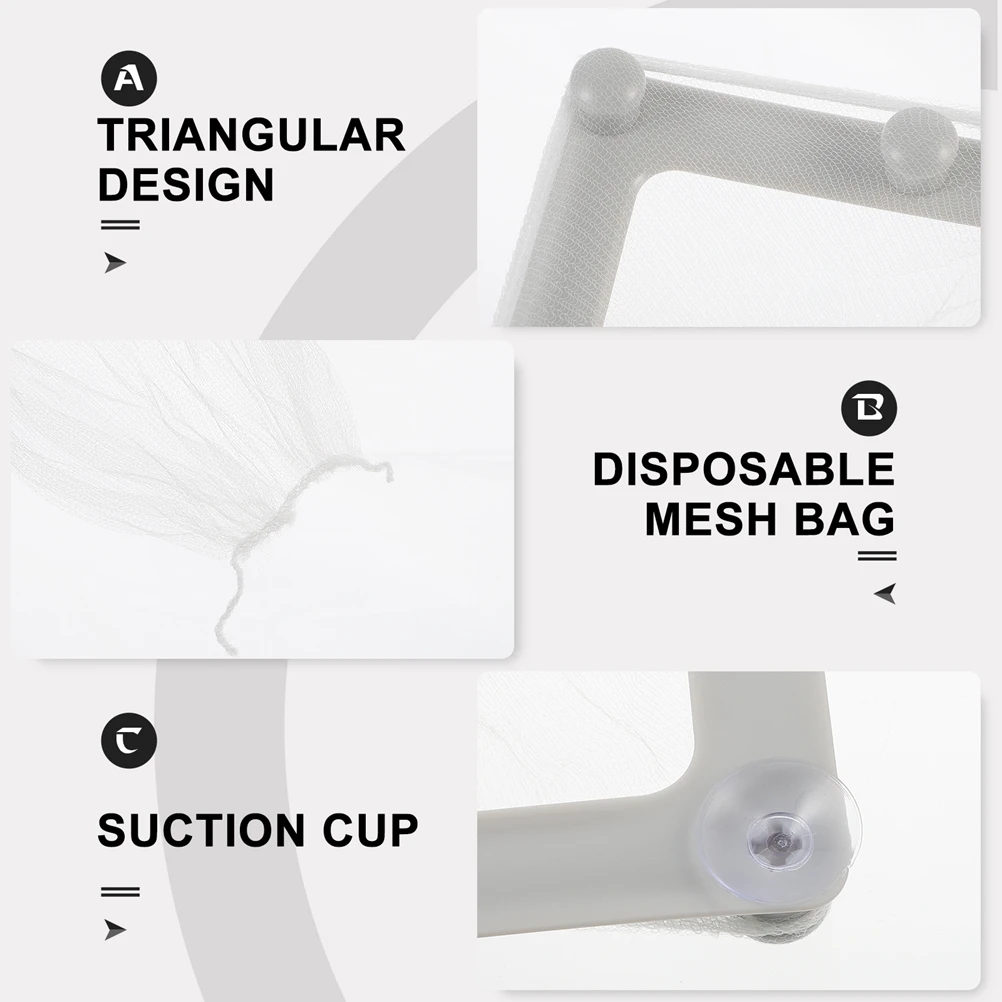 

Elastic Mesh Sink Strainers Triangle Design Garbage Rack Kitchen Accessories Durable Material Simple Install Waste Filter