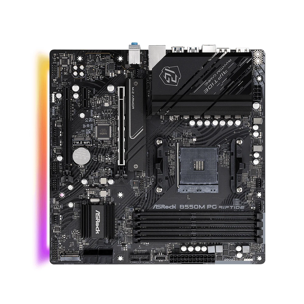 اللوحة الأم ASROCK B550M PG RIPTIDE AMD B550 AM4 تدعم Ryzen 5 5600X 5600 7 5800X 5700G 9 5900X DDR4 4733+(OC) M.2 Micro ATX #2