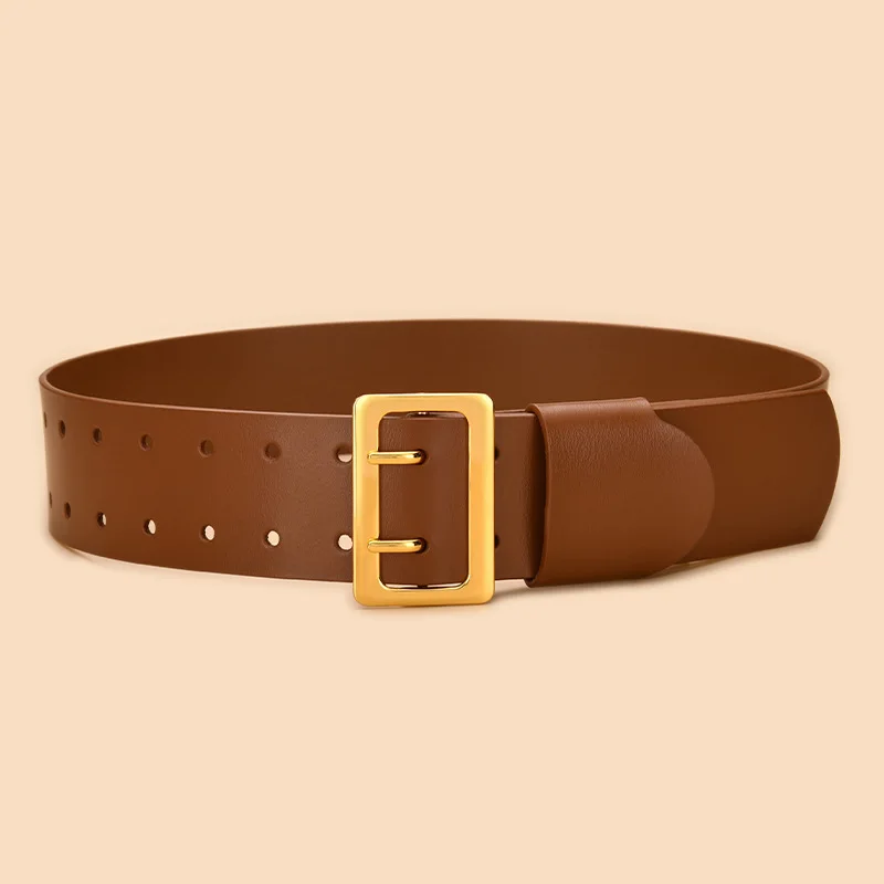 女性の多用途ベルト装飾ベルト女性のワイドバージョン、スカートコートチュニックファッション本革ベルト付き