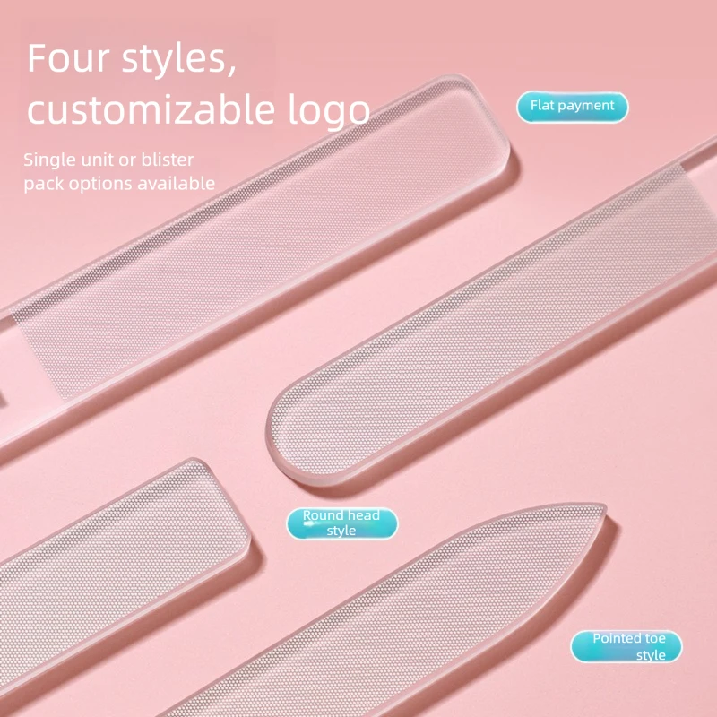 Nano Glass Nail File, Transparent Manicure Buffer Nail Shaper, Salon Nail Art Tool, Drop Shipping Available