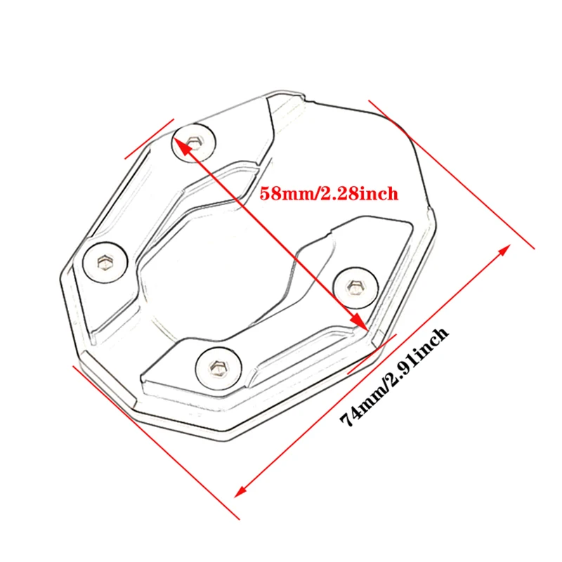 For YAMAHA YZF R125 R125M YZFR125 2017-2022 Motorcycle Valve CNC Kickstand Foot Side Stand Extension Pad Cover Protector