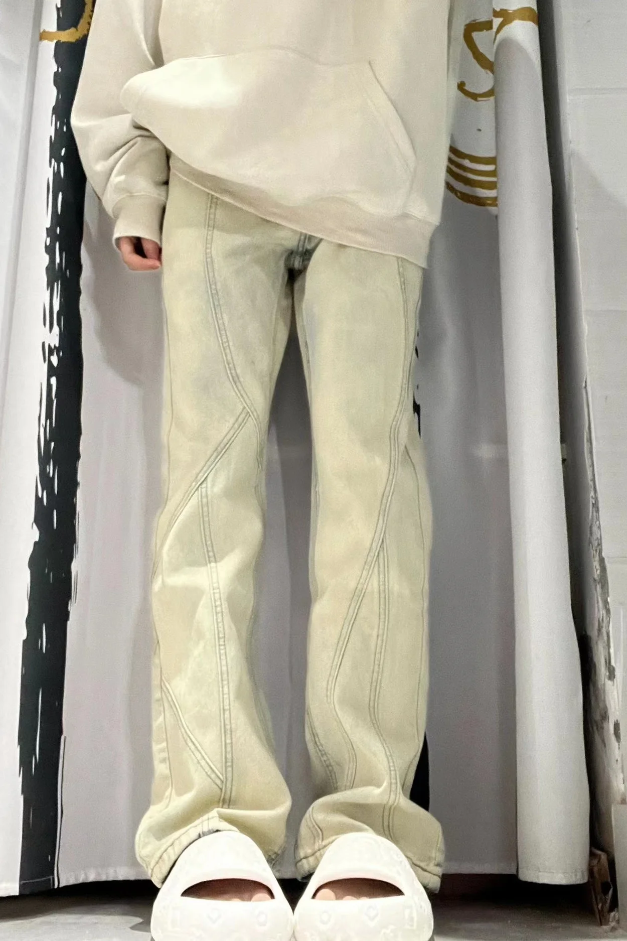 女性用グレージーンズ Y2K デコレーション プラスサイズ ビッグ ラージ カービーフィギュア 女性用デニム ファッション 快適 ベーシック シンプル 日常