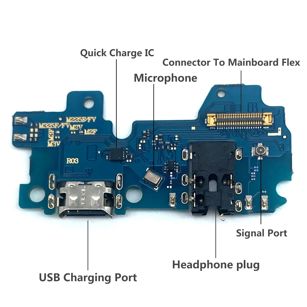 Fast Charger USB Dock Charging Dock Port Board With Mic Microphone Flex For Samsung M53 M23 5G M33 M62 M21S M22 M31s M32 M51 M52