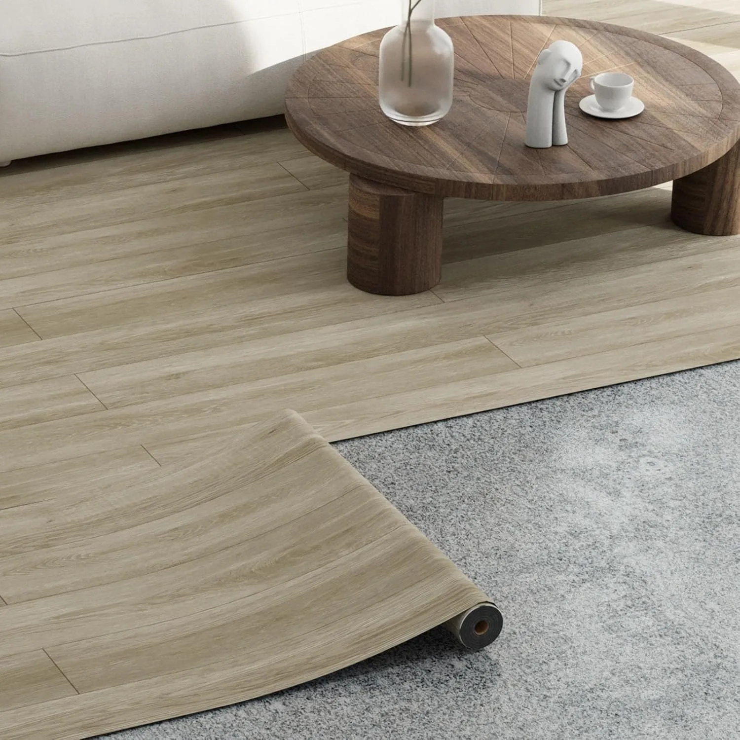 Pegatina impermeable para suelo de grano de madera, 40x300cm, cubierta antideslizante para decoración del hogar y sala de estar, duradera, 1 ud.
