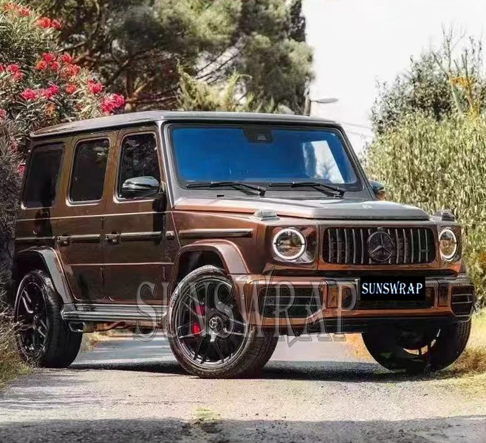 

2025 Must-Have Glossy Heavy Metal Hot Coffee Car Wrap Car Color Film Premium Auto Color Shift Film 5x59ft/roll