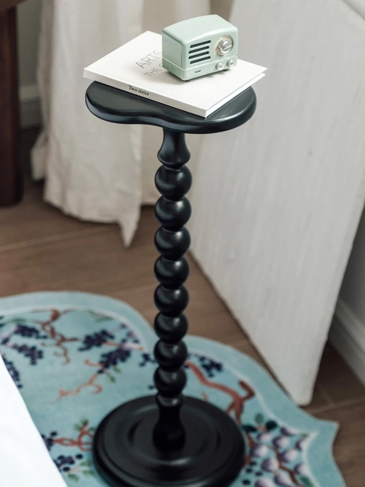 Medieval solid wood small coffee table, sofa edge, bedside small table, rack corner