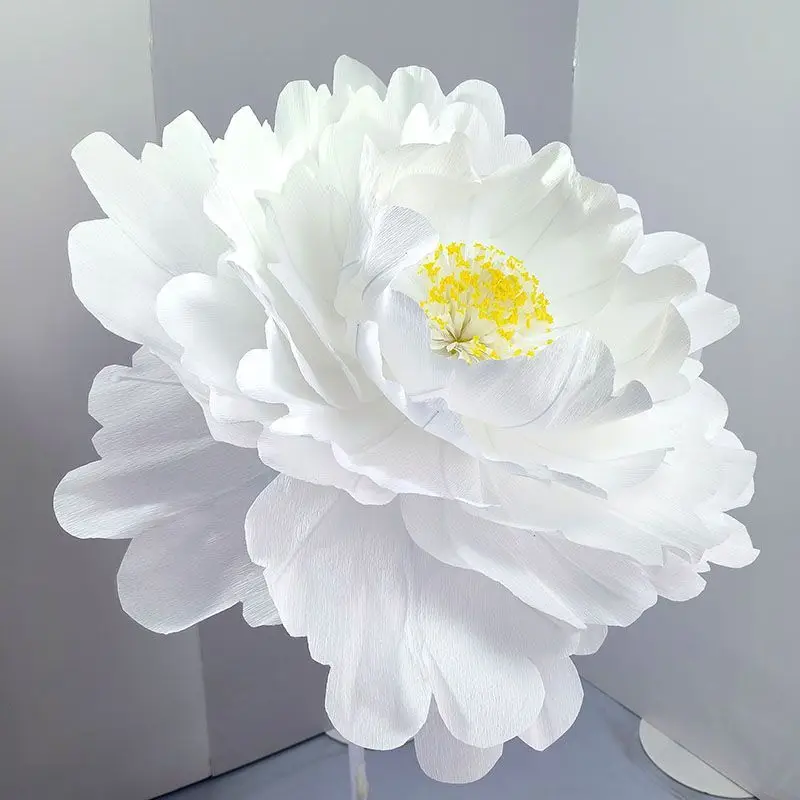 

70cm Artificial Giant Peony Head Paper Flower Garden Wedding Background Decoration Party Event Home Window Layout Peonies Floral
