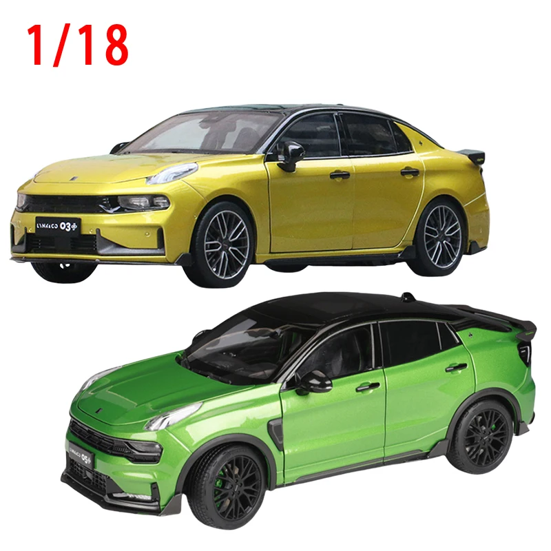 Diecast 1/18 Scale LYNK&CO 03 Car Model Alloy LYNK&CO 03 Classic Car Model Collection Ornaments Toys for Kids