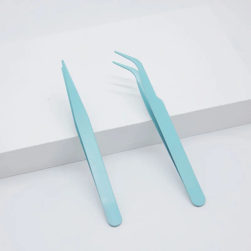 DIY All-Color Stainless Steel Tweezers, Macaron-Colored, For Use In Scrapbooking105mmThick0.7mmElbow Tip