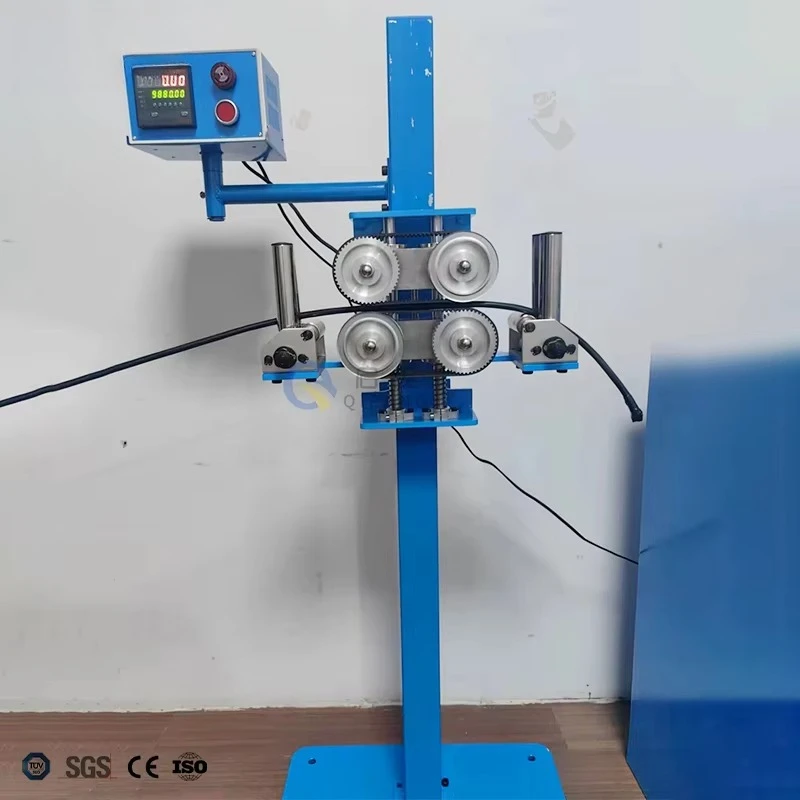 

Устройство для измерения длины витой проволоки. Настраиваемый счетчик кабеля с ремнем по высоте центра.