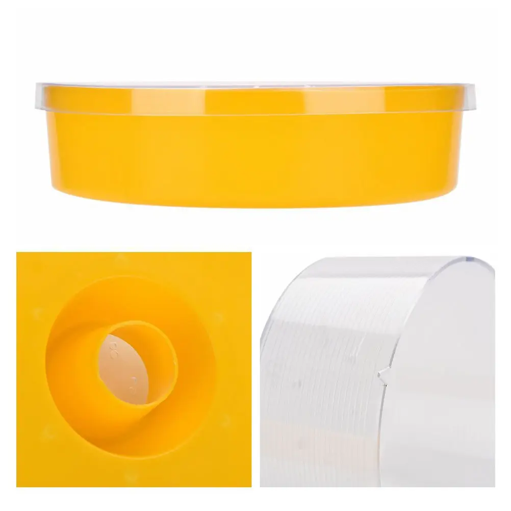 2Pcs Plastic Bee Feeder Round Food Water Bowl Practical Feeding Dish Easy Installation Beekeeping Tool Bee Feeder
