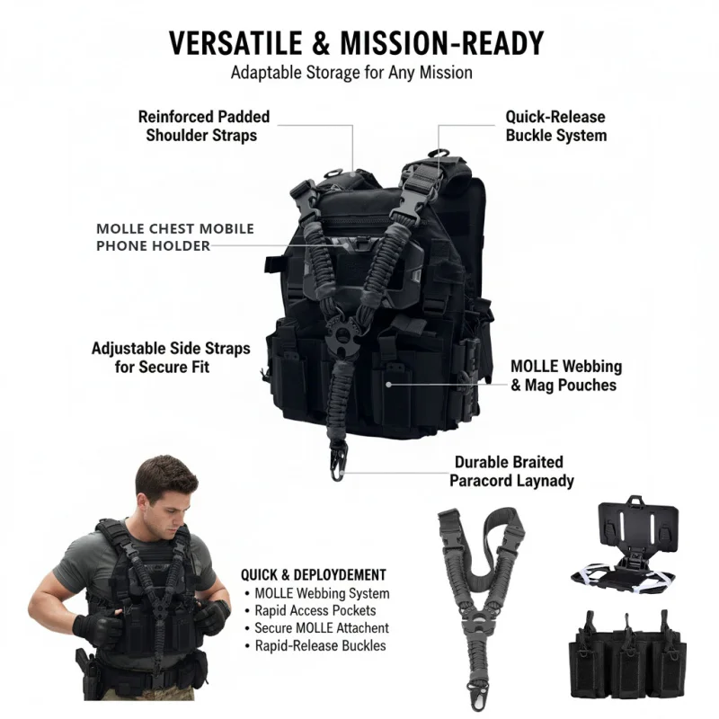 

Быстросъемный тренировочный жилет, съемный и регулируемый, дышащий, устойчивый к разрыву и прочный, с тремя сумками для журналов.