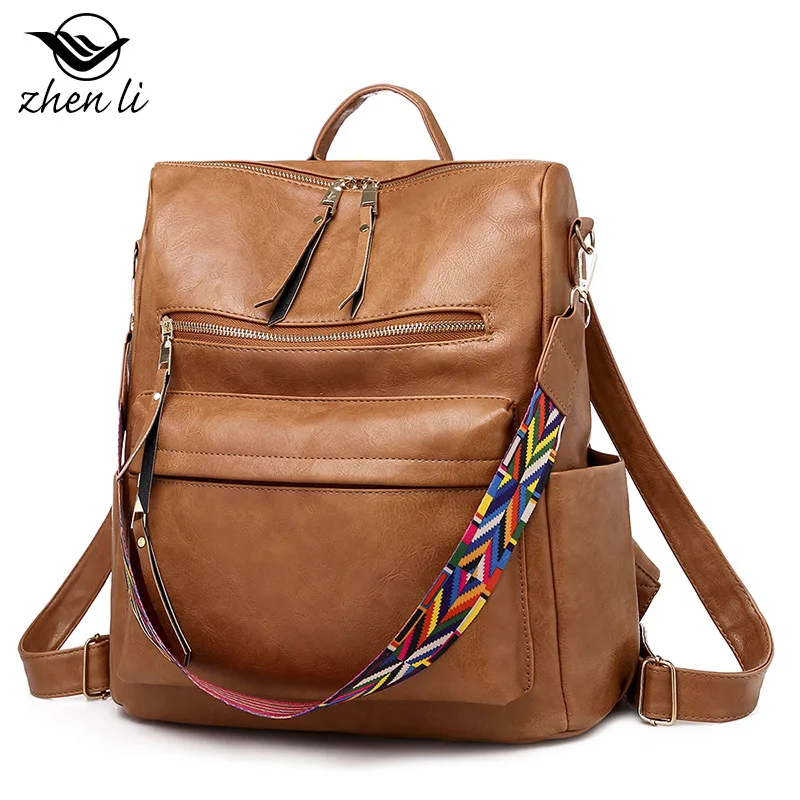 

Zhenli Backpack Women's Retro Fashion New Bag Large Capacity Backpack Women's Backpack