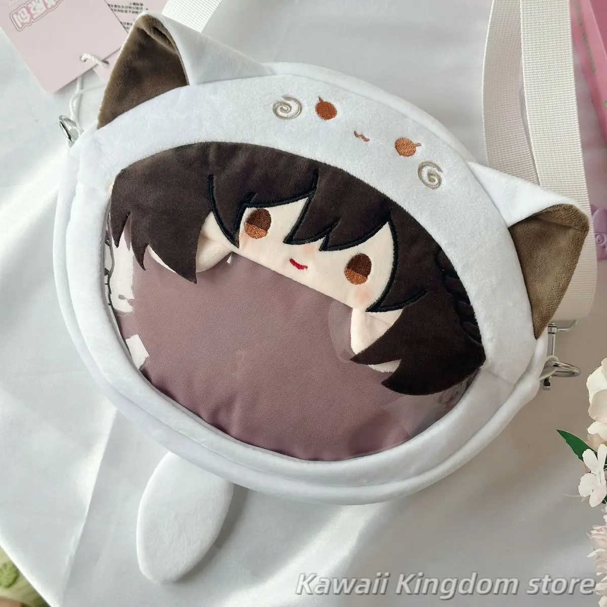 Anime Game Shinonome Ena Cosplay Big Mouth Transparent itabag Student Zipper Backpack Messenger Bags Shoulder Bag Wallet - view 2