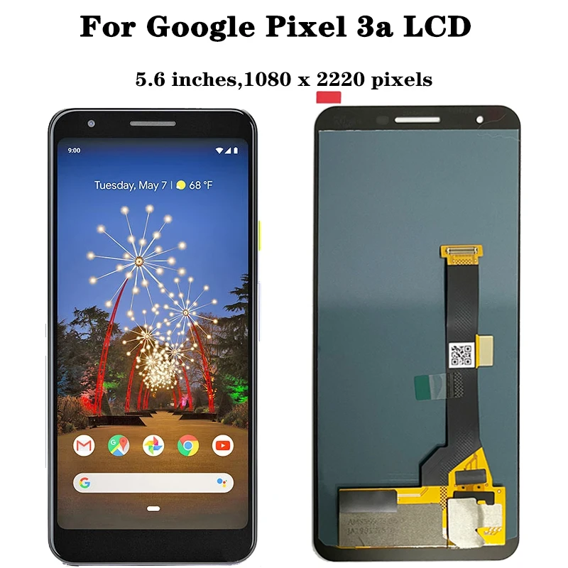 Super Amoled LCD For Google Pixel 3A XL 3AXL G020C LCD Display Screen+Touch Panel Digitizer For Google Pixel 3a G020A LCD