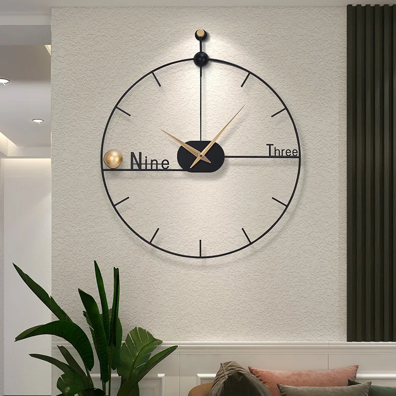 Living Room Clocks Wall Luxury Interior Aesthetic Minimalist Simple Wall Watch Nordic Fashion Reloj De Pared Room Decorations