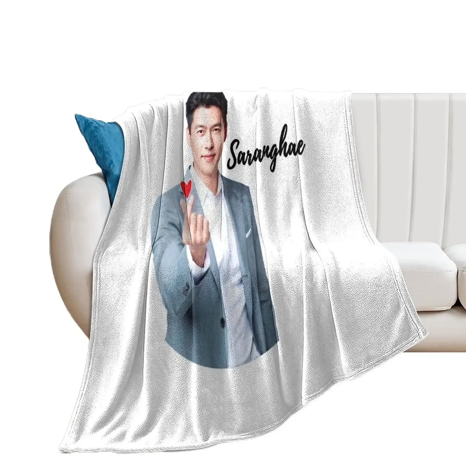 

Hyun Bin Saranghae Throw Blanket Summer Beddings Warm Stuffeds Blankets