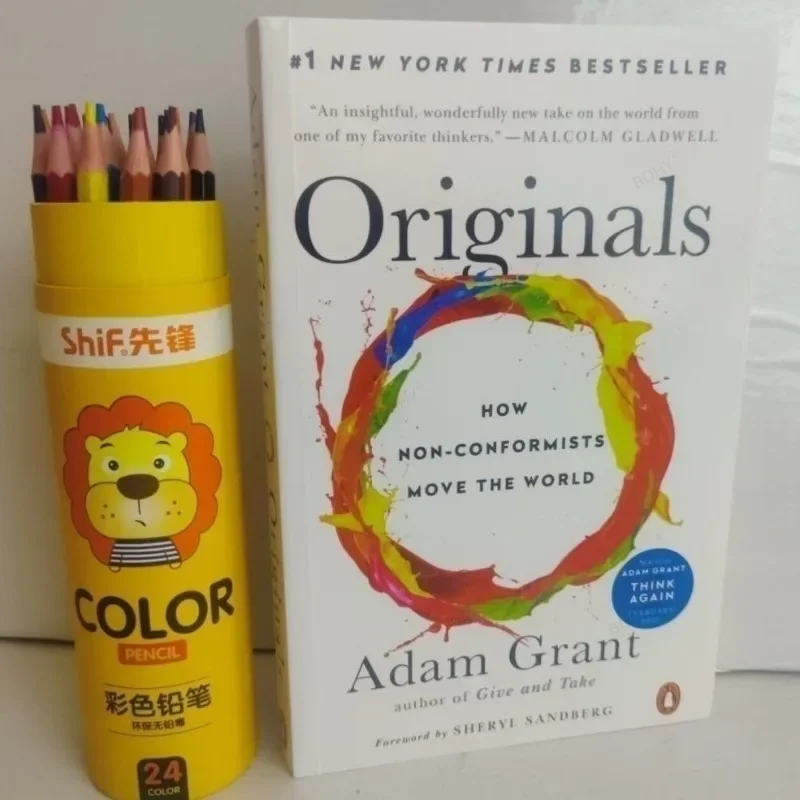 ต้นฉบับโดย Adam Grant How Non-Conformists Move The World หนังสือนวนิยายปกอ่อนเป็นภาษาอังกฤษ หนังสือขายดีของ New York Times