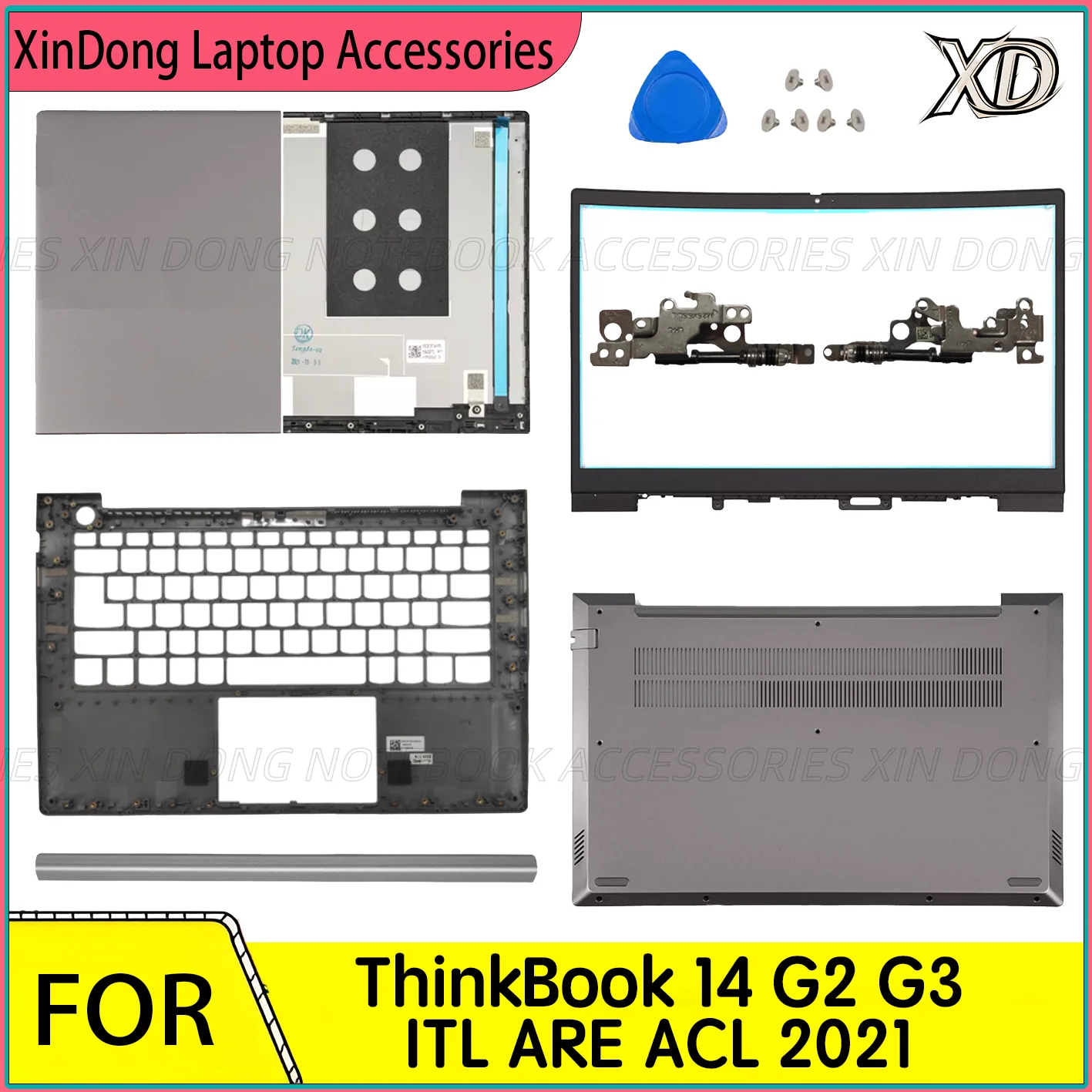

Новый корпус для ноутбука ThinkBook 14 G2 G3 ITL ARE ACL 2021, задняя крышка ЖК-дисплея/рамка/подставка для рук/нижняя/петли, замена