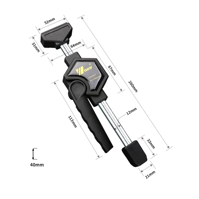 Imagem -05 - Workbench Dog Holes Quick Acting Segure a Braçadeira Fixação Ajustável Clip Fixo Rápido Bancos para Carpintaria 19 mm 20 mm