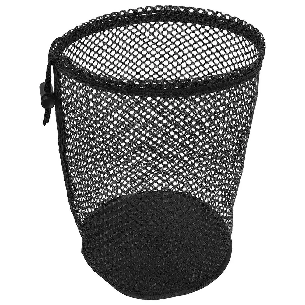 

Ball Storage Bag Nylon Mesh Organizer Black Drawstring Travel Accessories Golf Bag Accessory Breathing Design Pouch