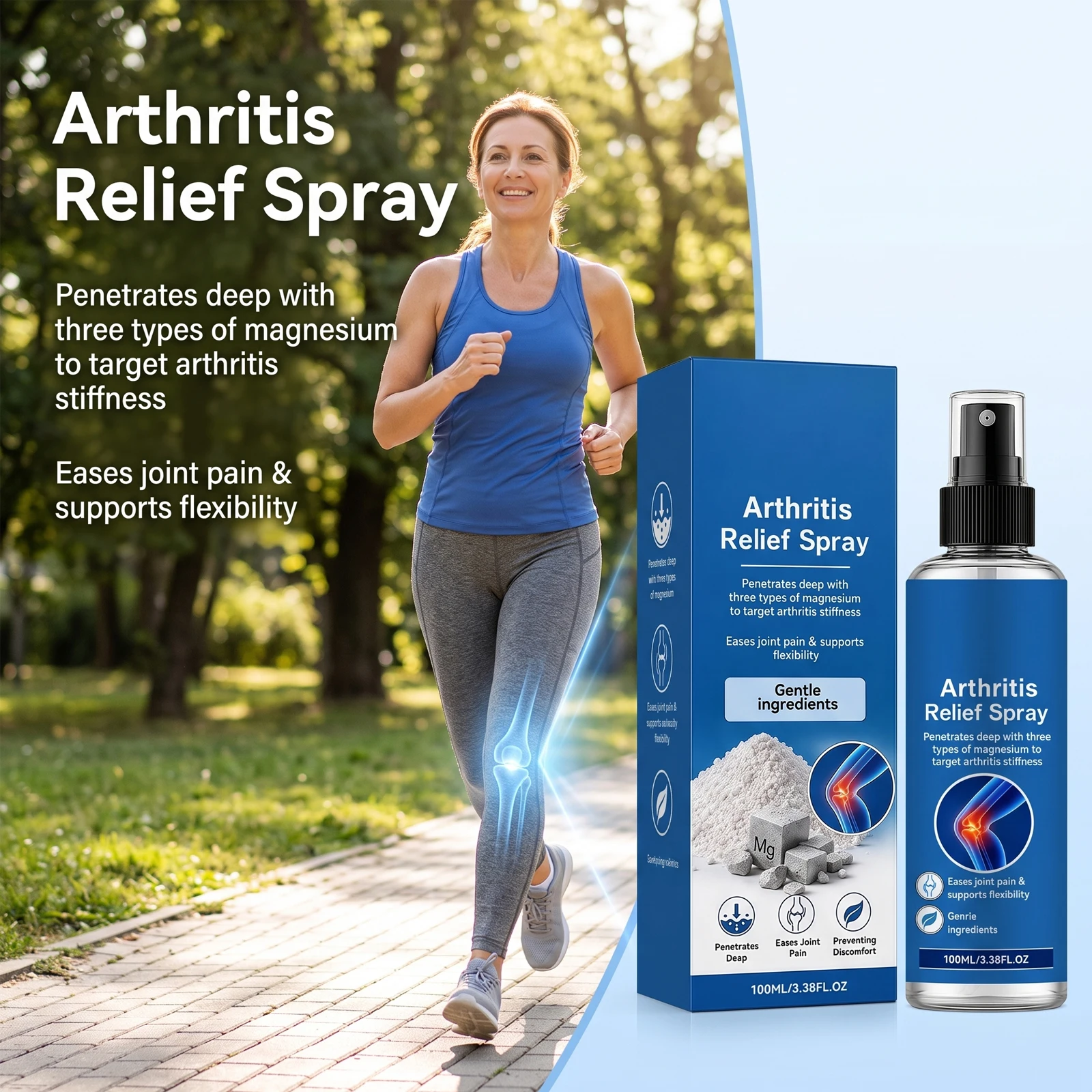 

Arthritis Relief Magnesium Spray Ease Knee Shoulder Waist Elbow Stiffness Soreness Enhance Joint Flexibility Joint Care Spray