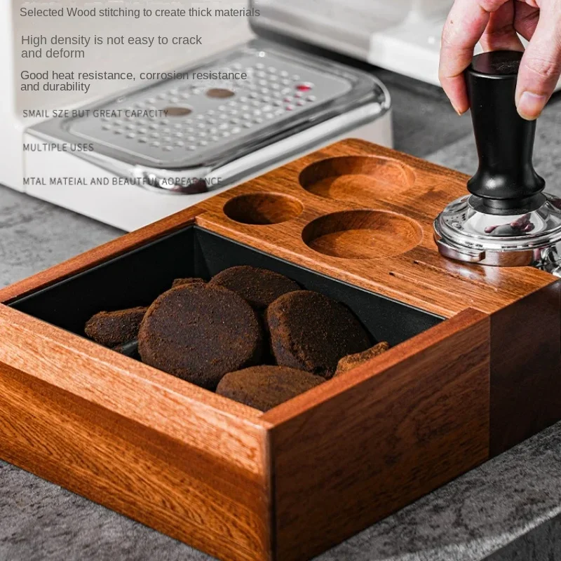 Деревянная корзина для остатков кофе, пресс для металлического порошка, необходимый инструмент Café, отделение для кофейной молоти, съемный блок для утилизации порошка