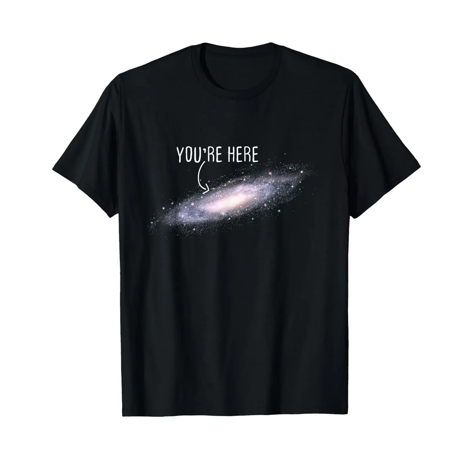 You are Here Milky Way Science Planet Astronomer T Shirt vintage Washed Top For Everyday Wear Slightly designer clothes graphic