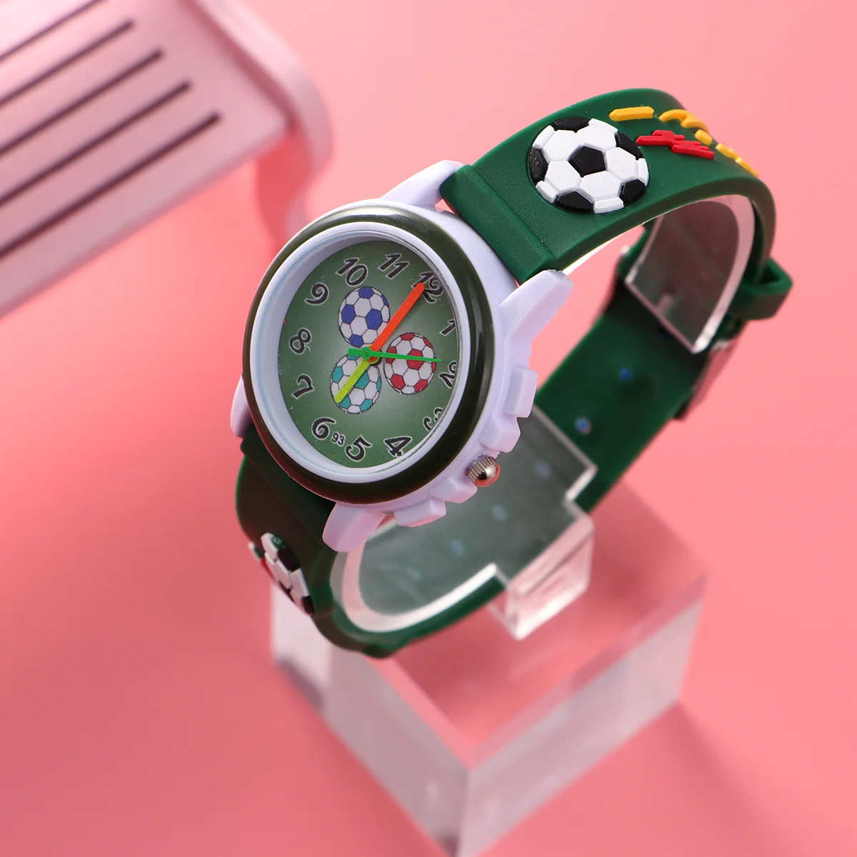 2 قطعة ساعة يد للأطفال ثلاثية الأبعاد مطبوعة برسوم كرتونية وتصميم إبداعي وحزام مريح ودقيق لحفظ الوقت للأطفال هدايا للأطفال #4