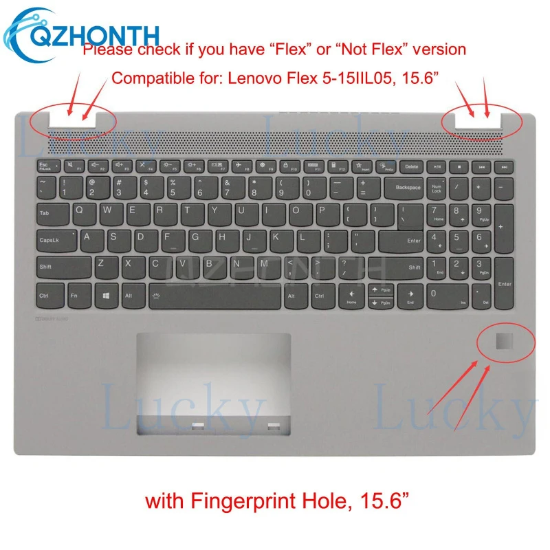 Nuevo reposamanos con teclado retroiluminado para Lenovo Flex 5-15 Flex 5-15IIL05 5-15ITL05