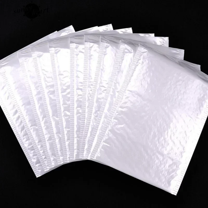 50-10Pcs Bubble Envelopes White Foam Shipping Bags Poly Bubble Mailers Pad Self Seal Packing Bags for Magazine 11cm 15cm 23cm