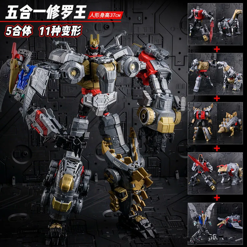 

BMB BPF G1 Transformation Action Figure Dinoking Volcanicus Grimlock Slag Sludge Snarl Swoop Slash Dinobot 5IN1 Robot Toy