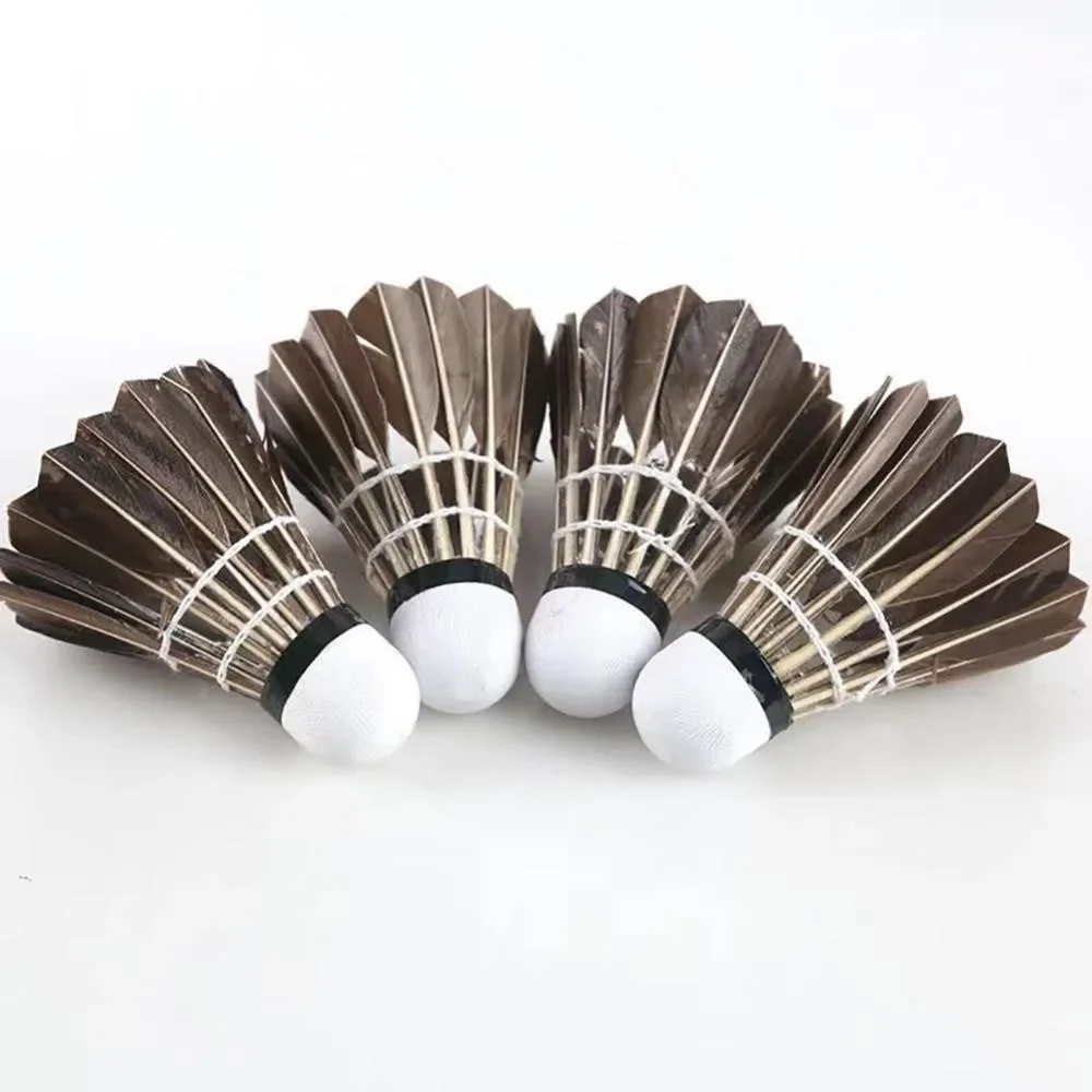 3/6/12Pcs Professional Badminton Shuttlecock Black Goose Feather Badminton Shuttlecock Training Sport Badminton Ball