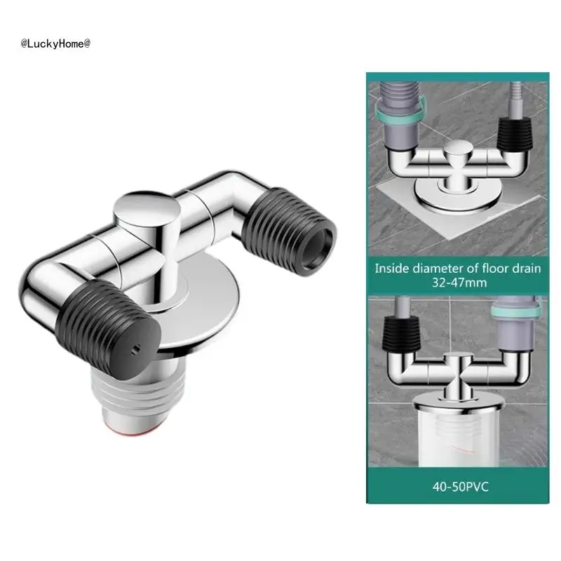 Wasmachine Afvoerputje Adapter AntiOverflow Badkamer Pijp Riool Connector AntiOverflow Waterleiding Adapter 11UA