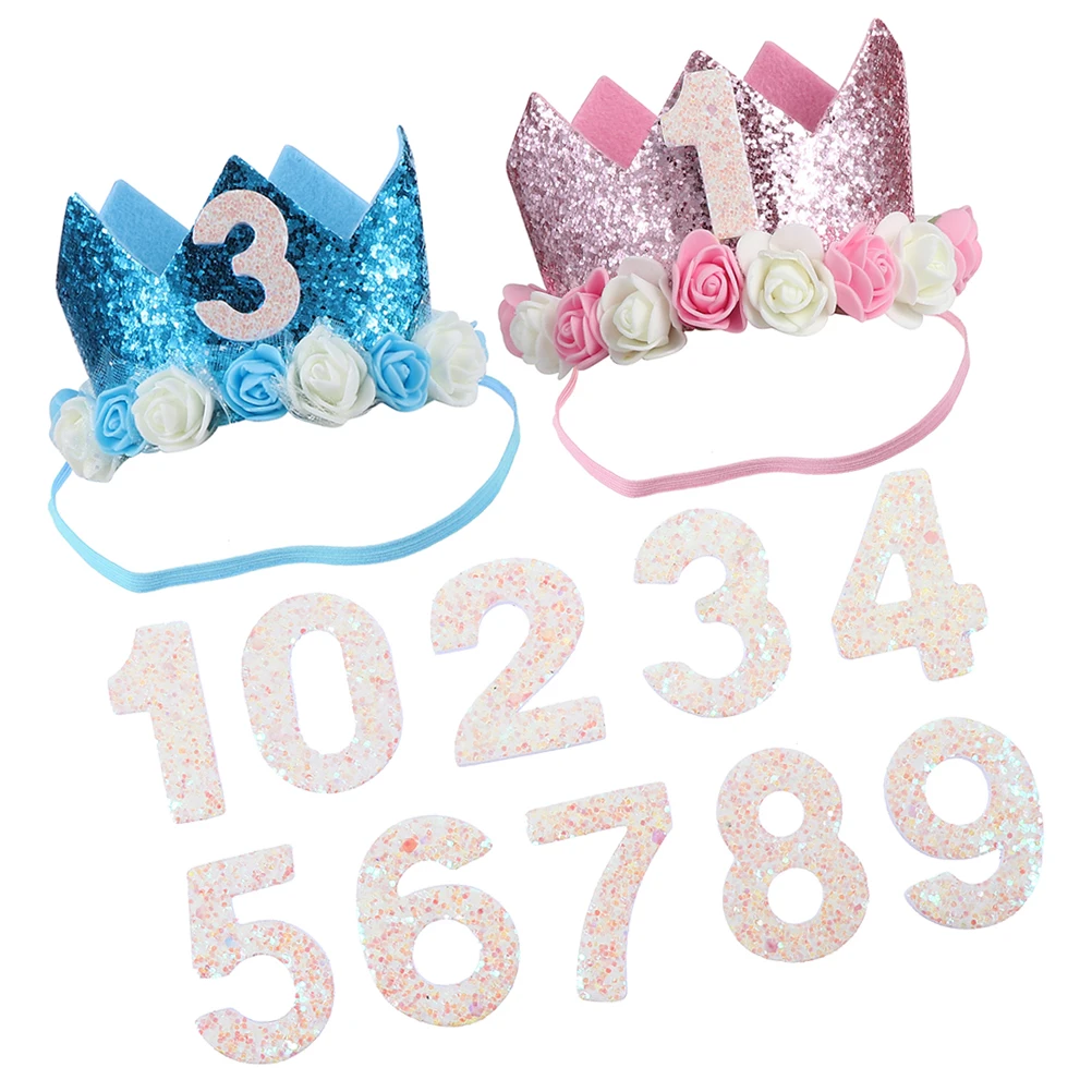 

2 Sets Party Hats for Kids Children's Birthday Animal Girls Happy Decorative Crown Headwear