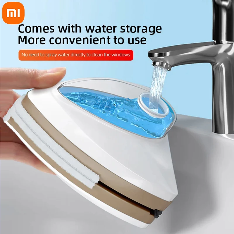 

Xiaomi новый магнитный инструмент для мытья окон с разрядом воды, двухслойный дворник, бытовой специальный очиститель окон для дома