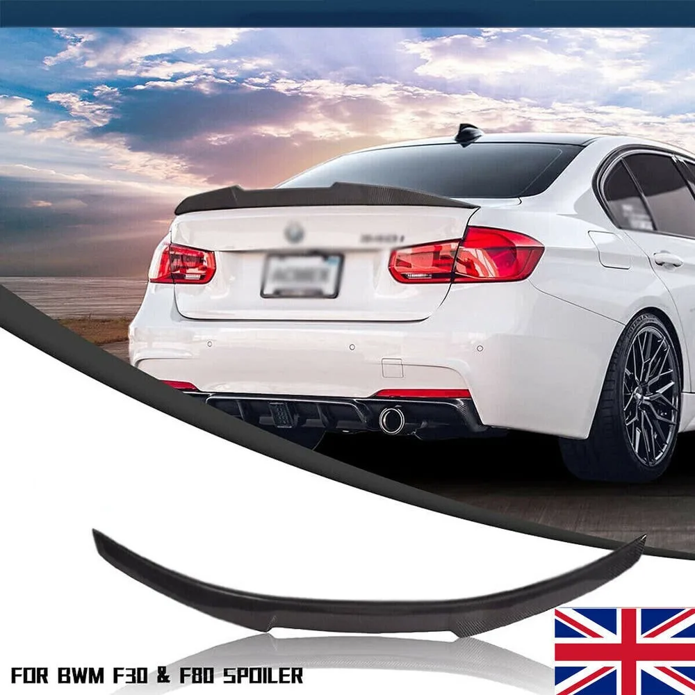 For BMW F30 3 Series Rear Trunk Lip Spoiler Wing F80 M3 2012-2018 Glossy Black