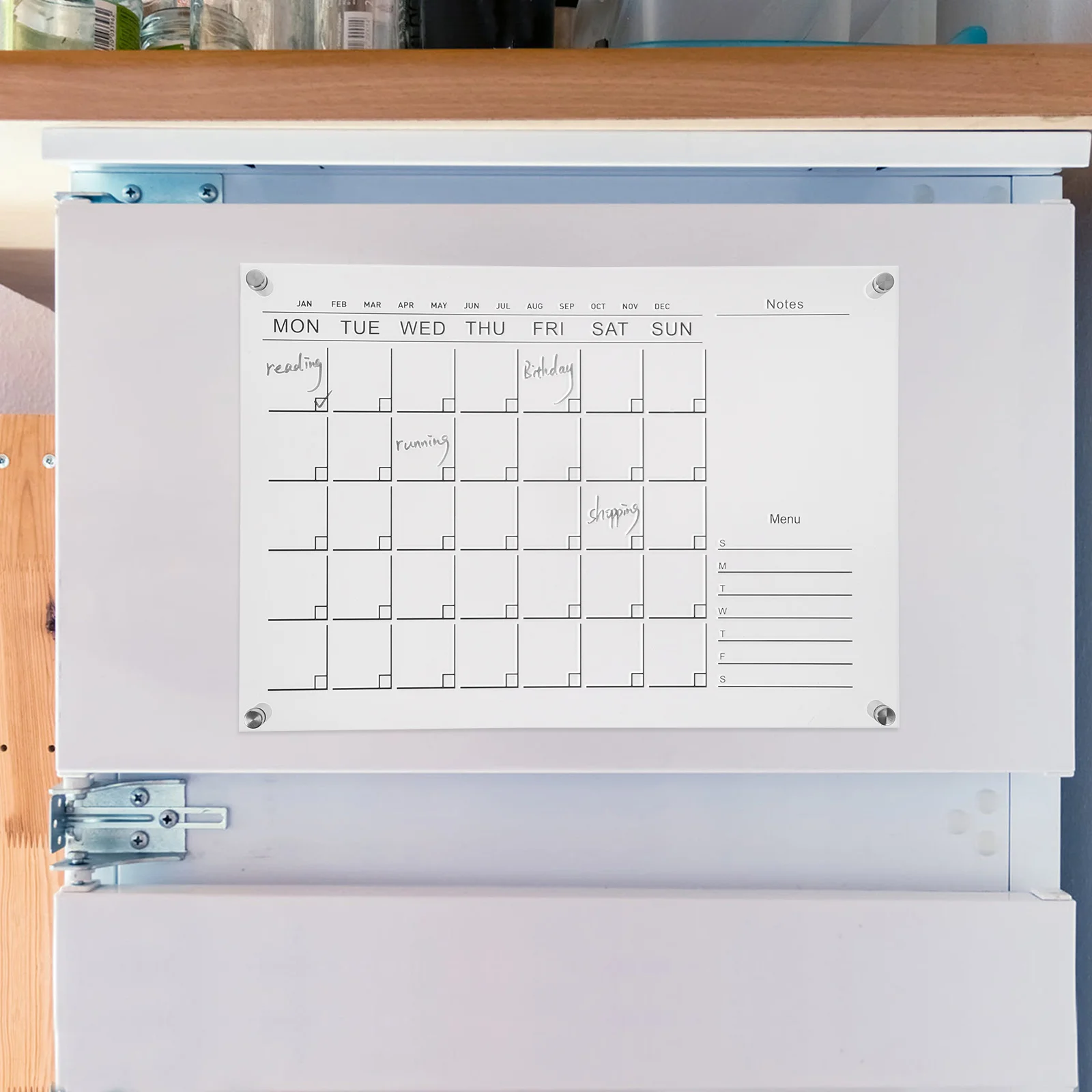 

Acrylic Dry TYU035 L Clear Weekly Planner 4 Ad Dry Hanging Acrylic Calendar Erase Board Hooks Pen Wall Calendar Home Office