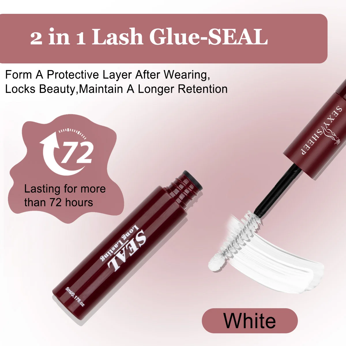 Wimpernkleber und Versiegelung 2 in 1, wasserfest, für Wimpernbündel, superstark, langanhaltend, für DIY zu Hause. – Detail 3