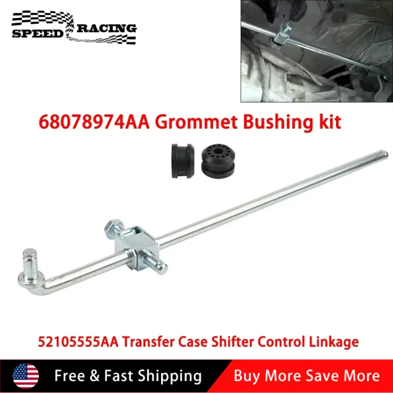 

Рычаг управления переключением раздаточной коробки + комплект втулок втулки для Dodge Ram 2500 SLT ST 2003-2005 годов, стандартный Cab Pickup 5,7 л, серебристый