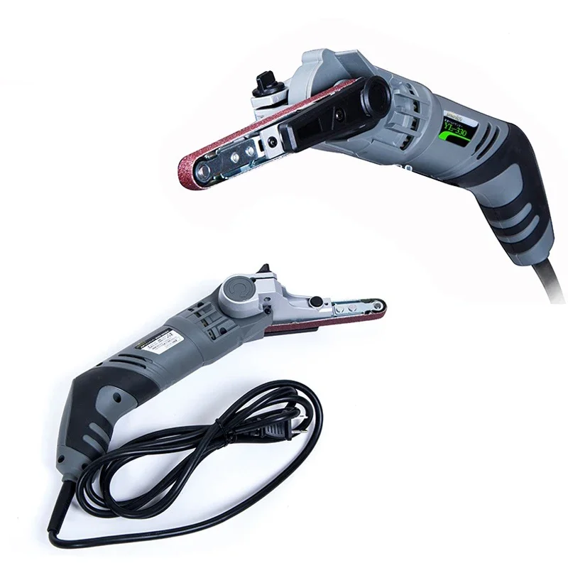 Hand - holding type 6 gear stepless speed belt sander YL-330 small portable metal sandpaper polishing machine 220V. BB
