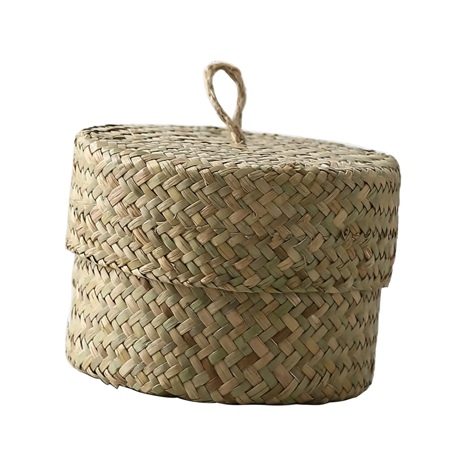 Seagrass Storage Basket Snack Storage Box Container with Lid