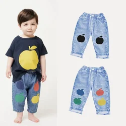 2025 New Spring Autumn Kids Jeans Boys Denim Pants Baby Trousers Girls Clothing